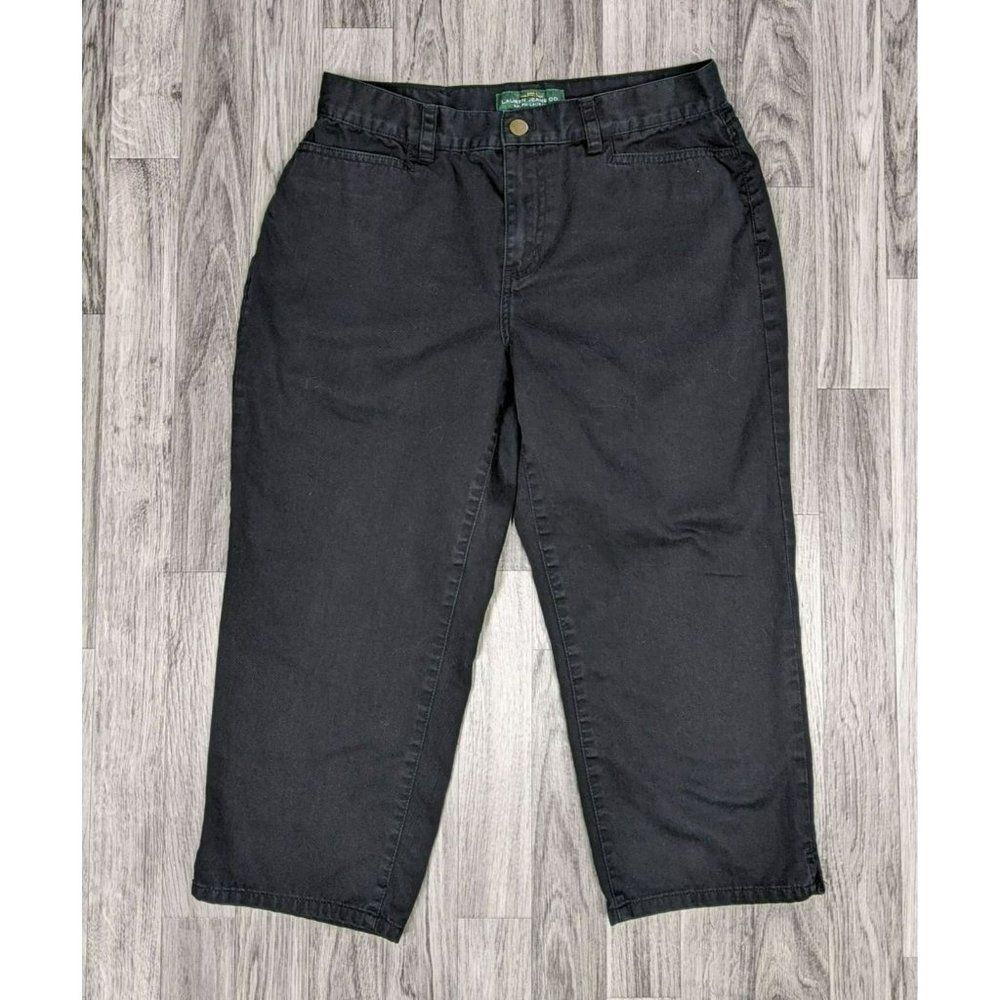 Lauren Ralph Lauren Womens Size 6 Classic Mid Calf Black‎ Cropped Chino Pants